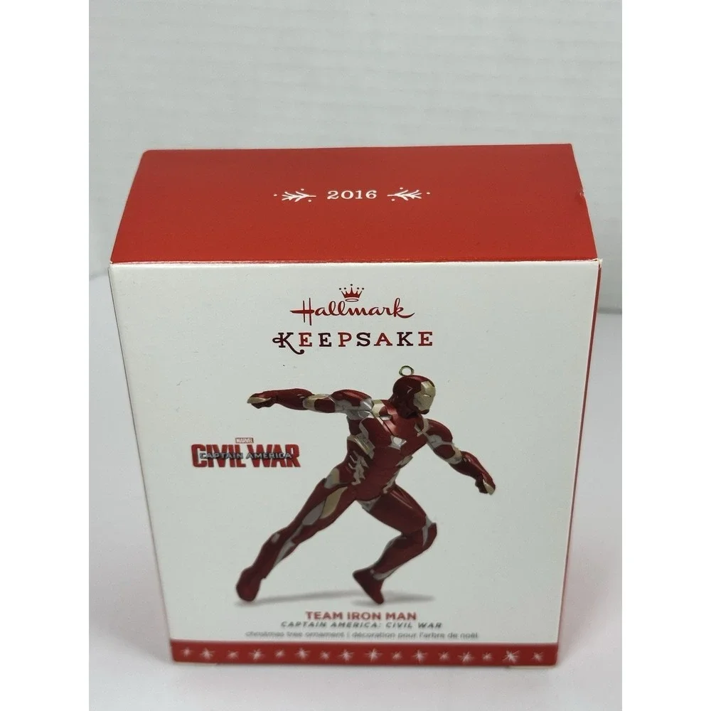 Hallmark Keepsake 2016 Ornament Team Iron Man Captain America Civil War QXI3454